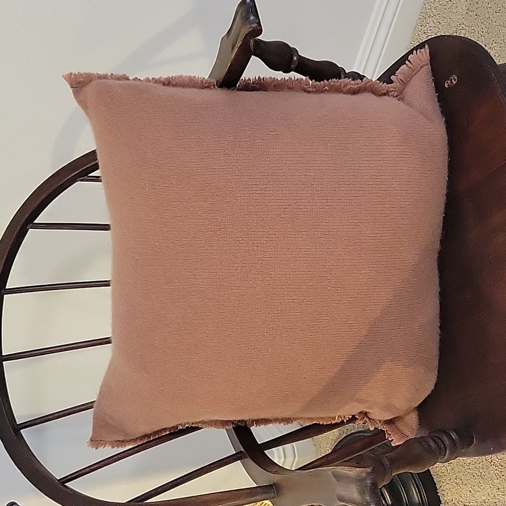 Vince 100% cashmere 21" plush pillow mauve color